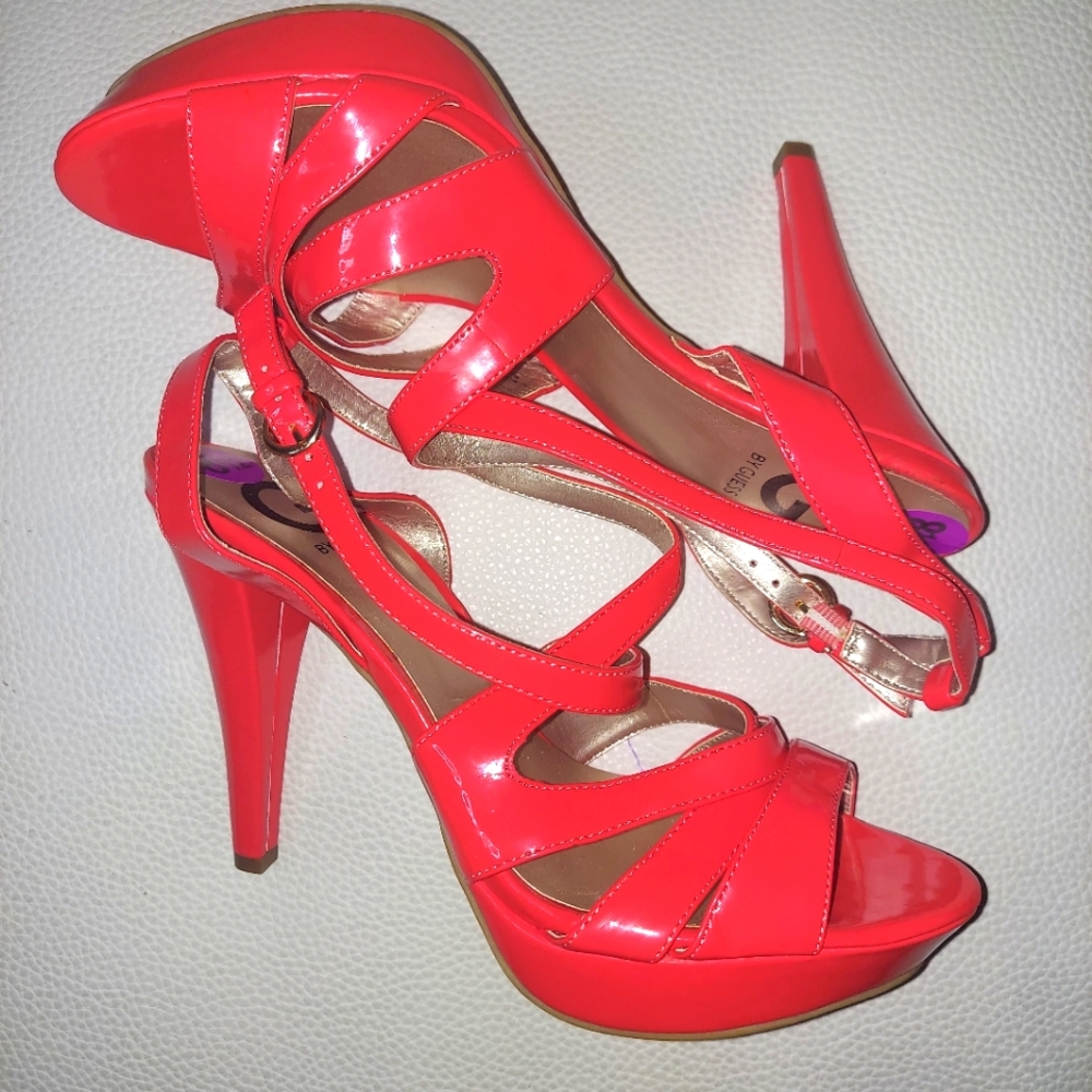G by Guess Coral Glosdy Heels Sz 8.5